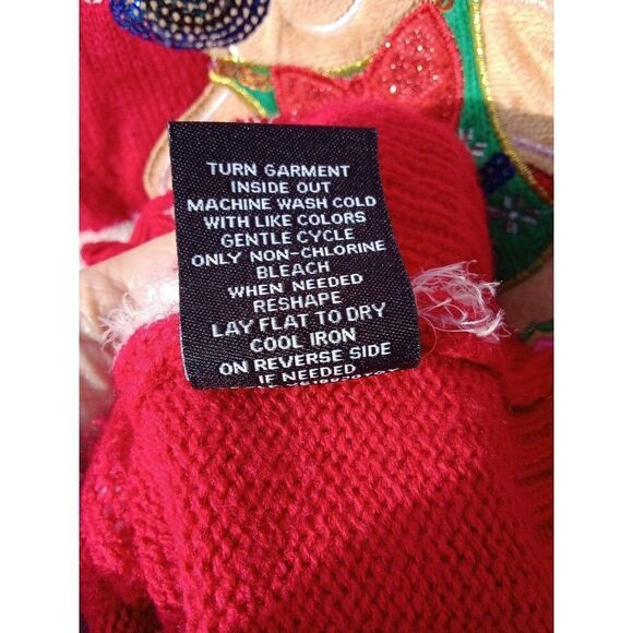 Ugly Christmas Sweater Gingerbread Man by 33 degrees Size Large Sequins Gems - Picture 5 of 9